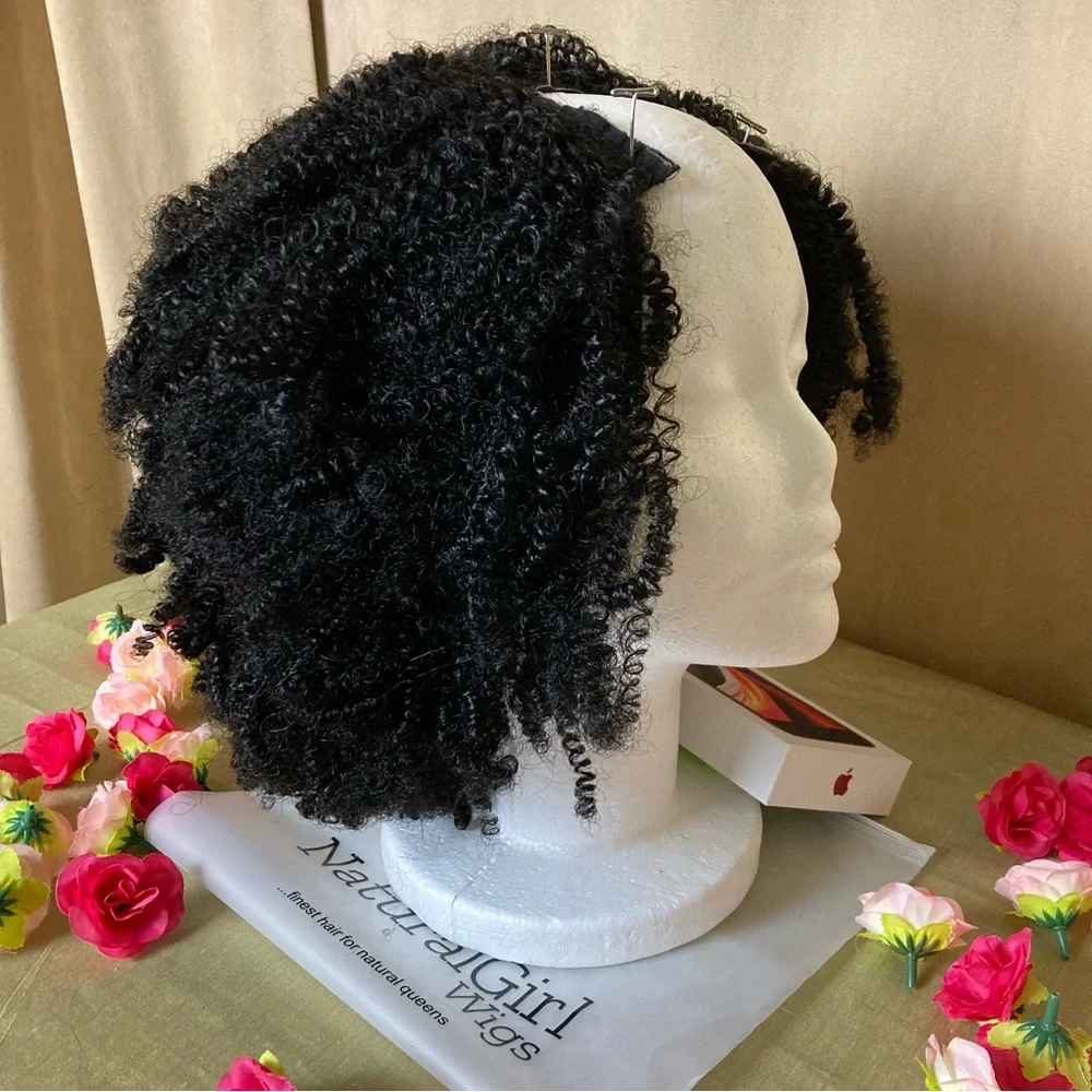 NWOT Natural Girl Wigs, Faux Naturale U-part Wig, Color 1B, 18 inches